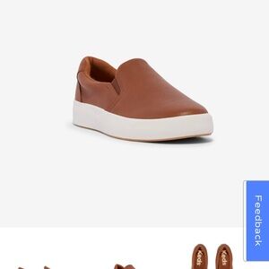 Brown leather Keds